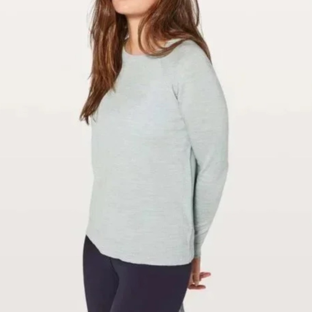 Lululemon Tied To You Wool Sweater Size 4 Heathered Starlight